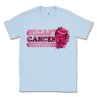 Dusty Blue Breast Cancer Survivor Classic Tee - texasbilliewilder