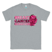 Heather Grey Breast Cancer Survivor Classic Tee - texasbilliewilder
