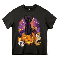Asphalt halloween black cat pumpkin Heavy Core Tee - BarkalooDesign