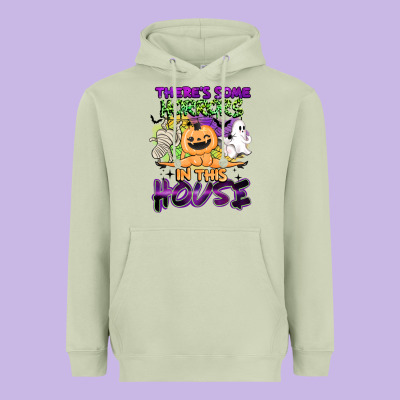 Theres Some Horrors In This House Heavyweight Hoodie Designed By Barkaloodesign