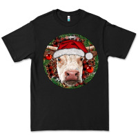 Black Hereford Cow Christmas Premium Tee - RanaPortraitStore