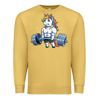 Antique Gold Unicorn Weightlifting T Fitness Gym Deadlift Rainbow Gifts Party Men W Premium Sweatshirt - trangStudio