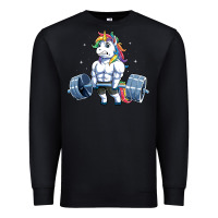 Black Unicorn Weightlifting T Fitness Gym Deadlift Rainbow Gifts Party Men W Premium Sweatshirt - trangStudio