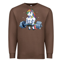 Chestnut Unicorn Weightlifting T Fitness Gym Deadlift Rainbow Gifts Party Men W Premium Sweatshirt - trangStudio