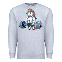 Heather Grey Unicorn Weightlifting T Fitness Gym Deadlift Rainbow Gifts Party Men W Premium Sweatshirt - trangStudio