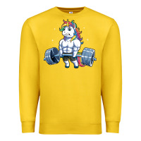 Lemon Unicorn Weightlifting T Fitness Gym Deadlift Rainbow Gifts Party Men W Premium Sweatshirt - trangStudio