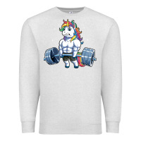 Oatmeal Heather Unicorn Weightlifting T Fitness Gym Deadlift Rainbow Gifts Party Men W Premium Sweatshirt - trangStudio