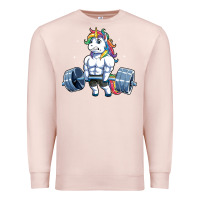 Pale Pink Unicorn Weightlifting T Fitness Gym Deadlift Rainbow Gifts Party Men W Premium Sweatshirt - trangStudio
