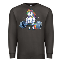 Smoke Unicorn Weightlifting T Fitness Gym Deadlift Rainbow Gifts Party Men W Premium Sweatshirt - trangStudio