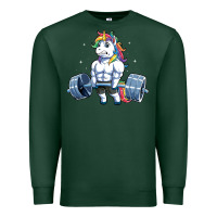 Sports Green Unicorn Weightlifting T Fitness Gym Deadlift Rainbow Gifts Party Men W Premium Sweatshirt - trangStudio