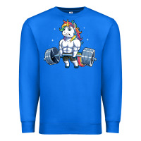 True Royal Unicorn Weightlifting T Fitness Gym Deadlift Rainbow Gifts Party Men W Premium Sweatshirt - trangStudio