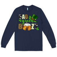 Navy Bad green boozy St. Patrick's Day Long Sleeve Tee - CowGirlArtShop