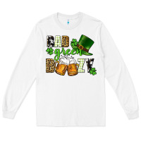 White Bad green boozy St. Patrick's Day Long Sleeve Tee - CowGirlArtShop