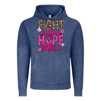 Vintage Denim Fight believe hope survive Cancer Awareness Vintage Hoodie - HowdyJamesFarm