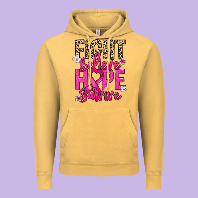 Fight Believe Hope Survive Cancer Awareness Vintage Hoodie Designed By Howdyjamesfarm