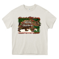 Cream merry christmas bear Heavy Core Tee - BarkalooDesign