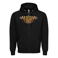 Black Painted Lady Zipper Hoodie - LillyAllenDesigns