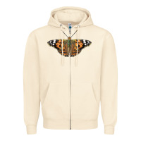 Sandshell Painted Lady Zipper Hoodie - LillyAllenDesigns