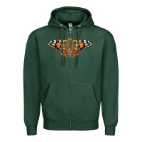 Sports Green Painted Lady Zipper Hoodie - LillyAllenDesigns
