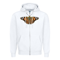 White Painted Lady Zipper Hoodie - LillyAllenDesigns
