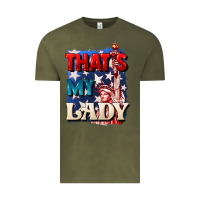 Vintage Olive thats my lady 4th of july Vintage Tee - CowGirlArtShop