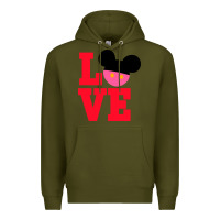 Army Green Minnie Mouse Premium Hoodie - CowhideDigitalArt