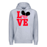 Heather Grey Minnie Mouse Premium Hoodie - CowhideDigitalArt