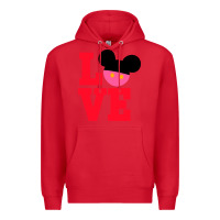 Red Minnie Mouse Premium Hoodie - CowhideDigitalArt
