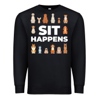 Black Dog Funny S It Happens Pet Sitting Design Premium Sweatshirt - trangStudio
