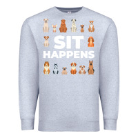Heather Grey Dog Funny S It Happens Pet Sitting Design Premium Sweatshirt - trangStudio
