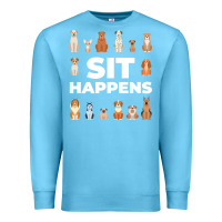 Ocean Blue Dog Funny S It Happens Pet Sitting Design Premium Sweatshirt - trangStudio