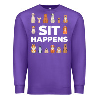 Purple Dog Funny S It Happens Pet Sitting Design Premium Sweatshirt - trangStudio