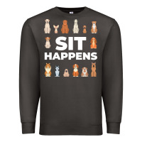 Smoke Dog Funny S It Happens Pet Sitting Design Premium Sweatshirt - trangStudio