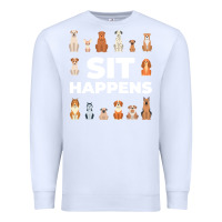 White Dog Funny S It Happens Pet Sitting Design Premium Sweatshirt - trangStudio