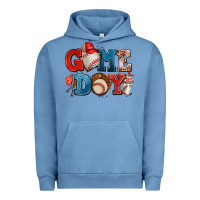 Pigment Pebble Blue game day baseball Urban Hoodie - AdoDesignShop