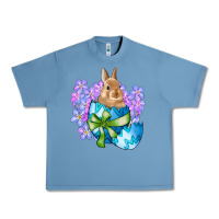 Pebble Blue easter bunny egg flowers Urban Heavy Tee - RanaPortraitStore