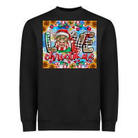 Black Love Christmas highland cow Heavyweight Sweatshirt - CowhideDigitalArt