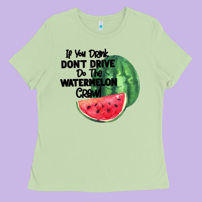 Watermelon Crawl Ladies Tee Designed By Bettercallsaul