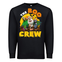 Black booba the boo crew halloween costume for kids boys girls Premium Sweatshirt - trangStudio
