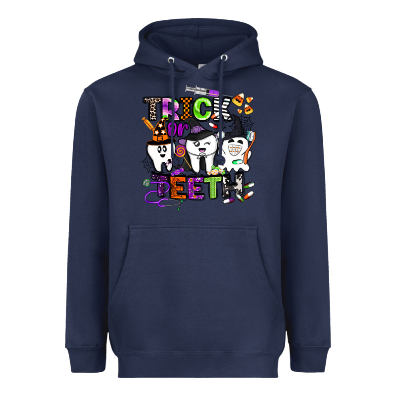 Trick Or Teeth Heavyweight Hoodie by BarkalooDesign | Teevron