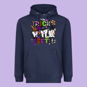Trick Or Teeth Heavyweight Hoodie Designed By Barkaloodesign