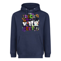 Navy trick or teeth Heavyweight Hoodie - BarkalooDesign