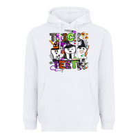 White trick or teeth Heavyweight Hoodie - BarkalooDesign