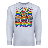 Heather Grey pride gnome Premium Sweatshirt - BarkalooDesign