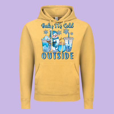 Baby It's Cold Outside Vintage Hoodie Designed By Cowgirlartshop