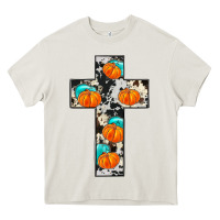 Cream pumpkin cross Heavy Core Tee - JahusDesignShop