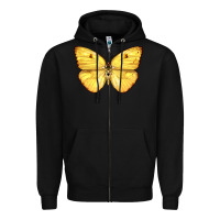 Black Cloudless Sulphur Butterfly Zipper Hoodie - LillyAllenDesigns