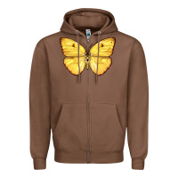 Chestnut Cloudless Sulphur Butterfly Zipper Hoodie - LillyAllenDesigns