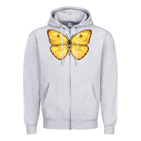 Heather Grey Cloudless Sulphur Butterfly Zipper Hoodie - LillyAllenDesigns