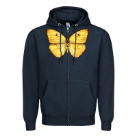 Navy Cloudless Sulphur Butterfly Zipper Hoodie - LillyAllenDesigns